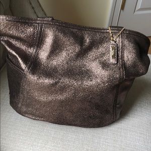 Cole Haan Bronze and Lather Reversible Tote